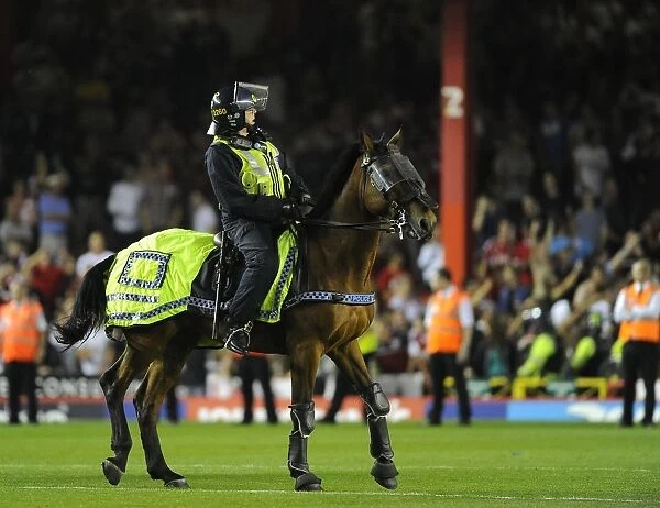 Bristol Derby: Fans Invasion at Ashton Gate Halts by Police Horses - September 4, 2013