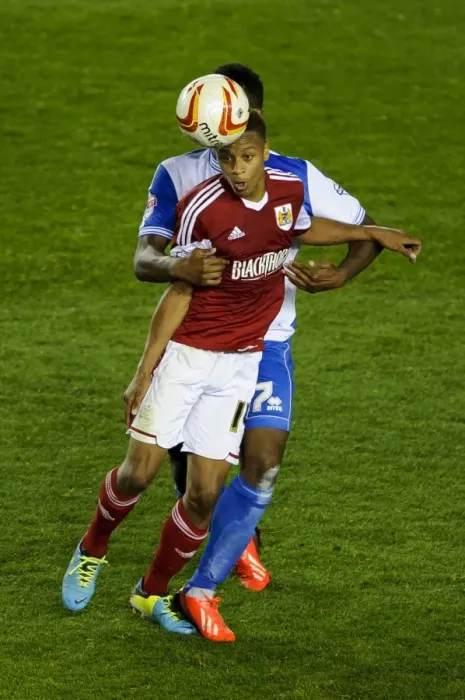 Framed Print : Bristol Derby: Intense Clash between Bobby Reid (Bristol City) and Ellis Harrison (Bristol Rovers) in the Johnstones Paint Trophy First Round Framed Print : Bristol Derby: Intense Clash between Bobby Reid (Bristol City) and Ellis Harrison (Bristol Rovers) in the Johnstones Paint Trophy First Round