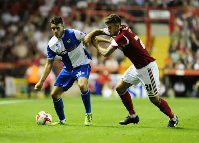 Framed Print : Bristol Derby: Intense Rivalry - Marlon Pack vs Oliver Norburn, Bristol City vs Bristol Rovers, Johnstone's Paint Trophy 2013 Framed Print : Bristol Derby: Intense Rivalry - Marlon Pack vs Oliver Norburn, Bristol City vs Bristol Rovers, Johnstone's Paint Trophy 2013