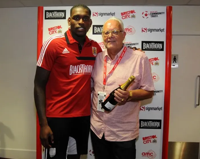 Framed Print : Bristol Derby: Johnstone's Paint Trophy First Round - Man of the Match Presentations, Ashton Gate, 2013