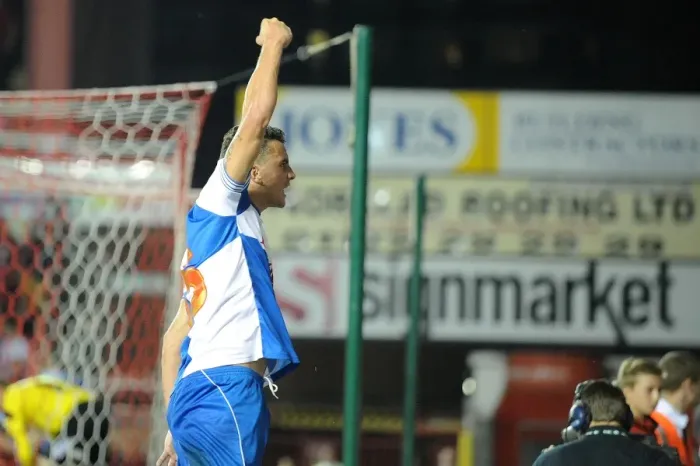 Framed Print : Bristol Derby: Oliver Norburn Scores for Rovers in Johnstone's Paint Trophy (Bristol City vs. Bristol Rovers, 2013)