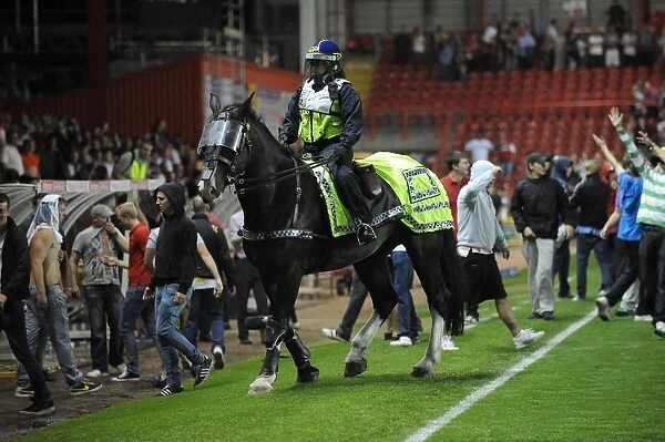 Bristol Derby: Police and Horses Clash in Johnstone Paint Trophy Match between Bristol City and Bristol Rovers (September 4, 2013)