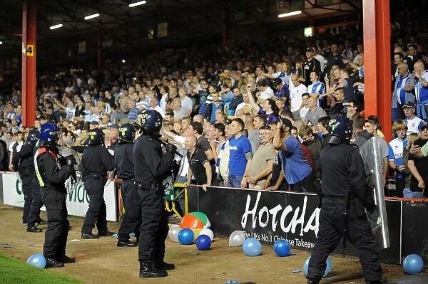 Bristol Derby: Police Maintain Order at Ashton Gate during Bristol City vs. Bristol Rovers (Johnstone Paint Trophy)