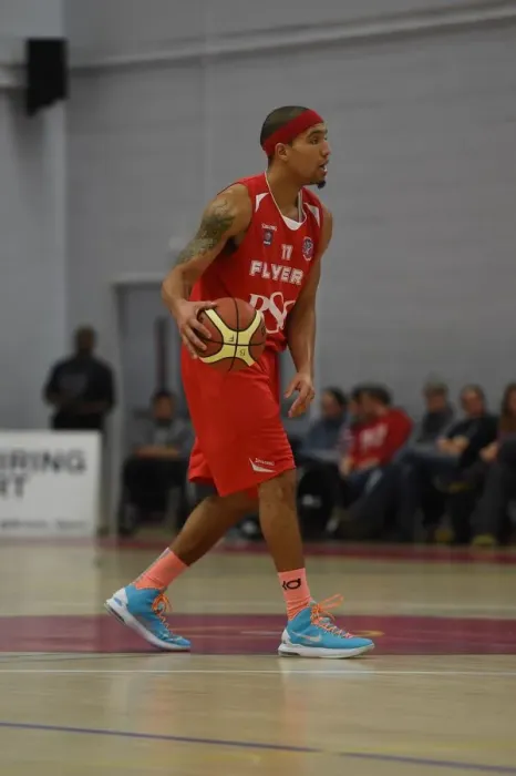 Framed Print : Bristol Flyers in Action: Greg Streete with the Ball vs Cheshire Phoenix Framed Print : Bristol Flyers in Action: Greg Streete with the Ball vs Cheshire Phoenix