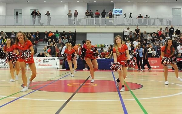 Bristol Flyers Basketball: Cheerleaders in Action during Exciting Game against Cheshire Phoenix