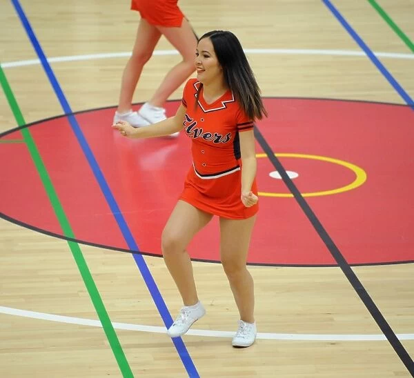 Bristol Flyers Cheerleaders in Action during Basketball Game