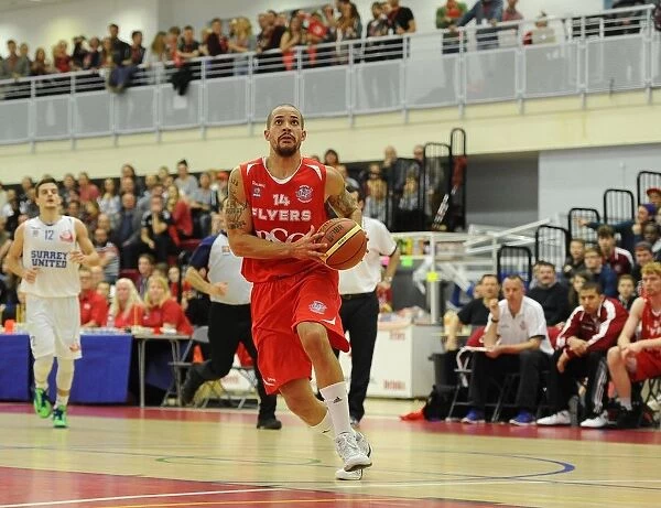 Bristol Flyers Doug McLaughlin-Williams Charges Forward in Basketball Action