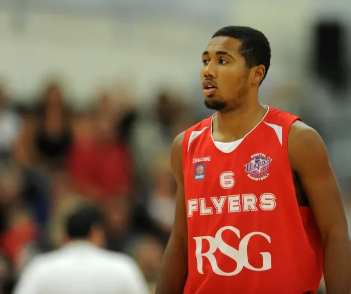 Framed Print : Bristol Flyers Dwayne Lautier-Ogunleye in Action during Intense Basketball Showdown against Durham Wildcats Framed Print : Bristol Flyers Dwayne Lautier-Ogunleye in Action during Intense Basketball Showdown against Durham Wildcats