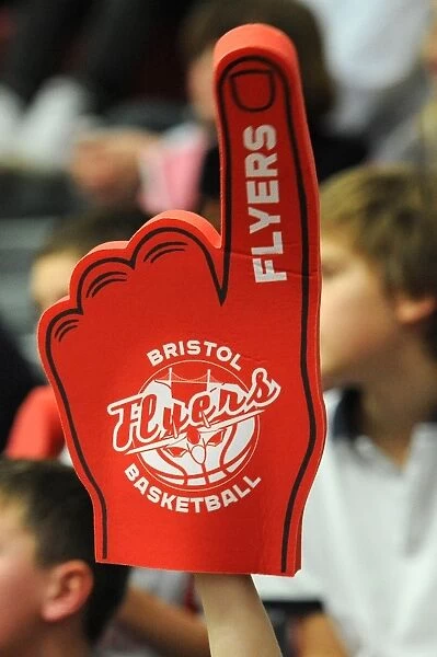 Bristol Flyers Fans in Full Cheer: British Basketball League Match against Newcastle Eagles