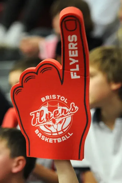 Framed Print : Bristol Flyers Fans in Full Cheer: British Basketball League Match against Newcastle Eagles