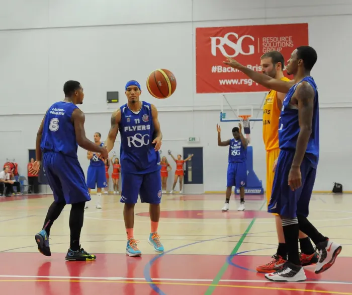 Framed Print : Bristol Flyers Greg Streete Receives Team Applause During SGS Wise Campus Basketball Match vs. Sheffield Sharks Framed Print : Bristol Flyers Greg Streete Receives Team Applause During SGS Wise Campus Basketball Match vs. Sheffield Sharks