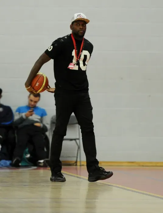 Framed Print : Bristol Flyers: Jay Emmanuel Thomas in Action against Manchester Giants - British Basketball League Framed Print : Bristol Flyers: Jay Emmanuel Thomas in Action against Manchester Giants - British Basketball League
