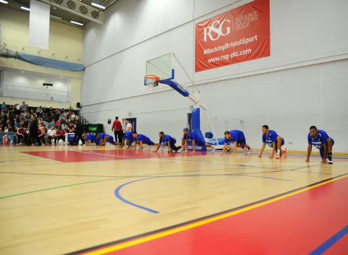 Framed Print : Bristol Flyers: Pre-Game Warm-Up at SGS Wise Campus Ahead of Showdown with Sheffield Sharks