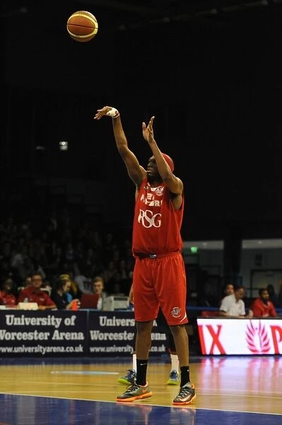 Bristol Flyers Stewart in Action during BBL Cup Match against Worcester Wolves