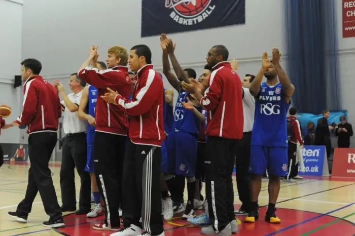 Framed Print : Bristol Flyers Unite with Fans in Triumph: Post-Game Applause vs. Sheffield Sharks