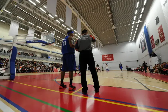 Framed Print : Bristol Flyers vs. Plymouth Raiders Showdown in British Basketball League at SGS Wise Campus (September 2014) Framed Print : Bristol Flyers vs. Plymouth Raiders Showdown in British Basketball League at SGS Wise Campus (September 2014)