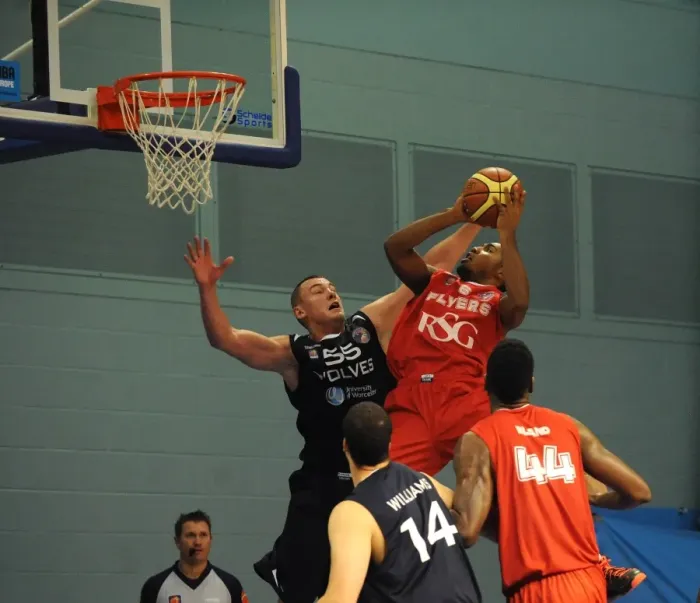 Framed Print : Bristol Flyers Take on Worcester Wolves in BBL Cup Match
