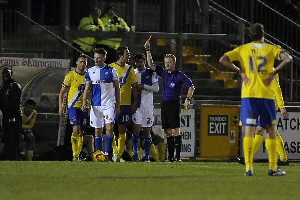 Bristol Rovers vs AFC Wimbledon: Sammy Moore's Red Card in Sky Bet League Two Clash at Memorial Stadium (November 2013)