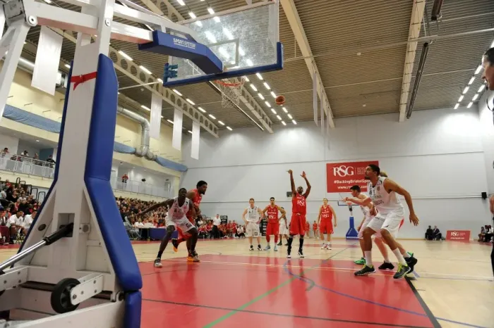 Framed Print : British Basketball Cup: A Showdown Between Flyers and Raiders at Wise Campus