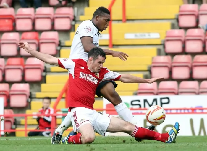Framed Print : Britt Assombalonga Scores for Peterborough United against Bristol City, September 14, 2013 Framed Print : Britt Assombalonga Scores for Peterborough United against Bristol City, September 14, 2013