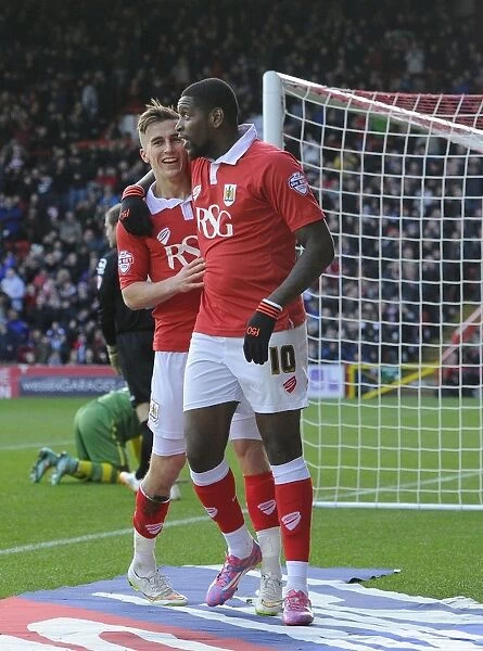 Bryan and Emmanuel-Thomas: Jubilant Goal Celebration for Bristol City