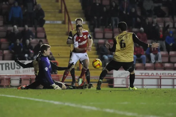 Framed Print : Build-up and Own Goal: A Pivotal Moment in Bristol City vs Leyton Orient (November 2013) Framed Print : Build-up and Own Goal: A Pivotal Moment in Bristol City vs Leyton Orient (November 2013)