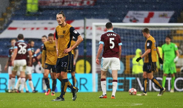 Burnley Celebrates Opening Goal Over Dejected Milan Djuric of Bristol City