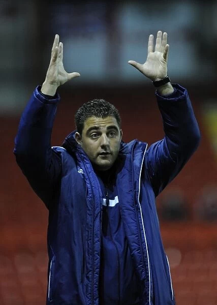 Carlos Anton Coaches Bristol City U18s at Ashton Gate during Youth Cup Match against Newport County U18s