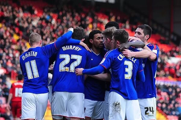Celebrating Victory: Daryl Murphy and Ipswich Town Team Mates