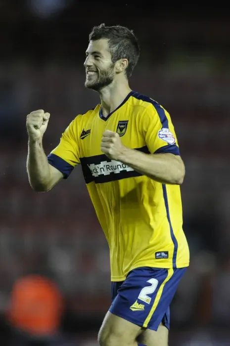 Framed Print : Celebration at Ashton Gate: Oxford United's Jonathan Meades Rejoices in First Round Cup Upset vs. Bristol City Framed Print : Celebration at Ashton Gate: Oxford United's Jonathan Meades Rejoices in First Round Cup Upset vs. Bristol City