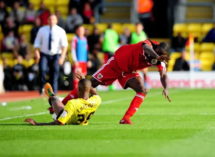 Framed Print : Chalobah vs Adomah: Intense Championship Showdown at Vicarage Road