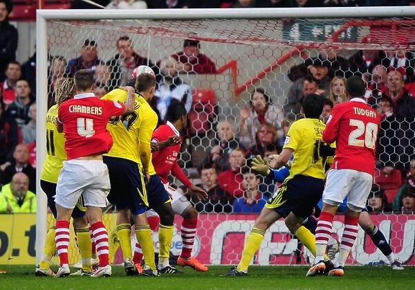 Chambers Header Thwarted by Gerken: Nottingham Forest vs. Bristol City (2012)