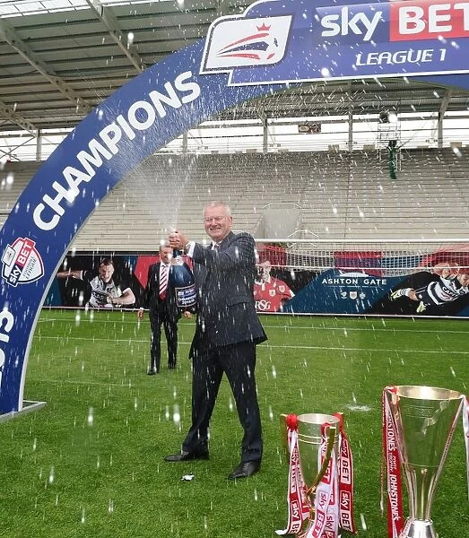 Champagne Spray: Steve Lansdown Celebrates Promotion with Bristol City