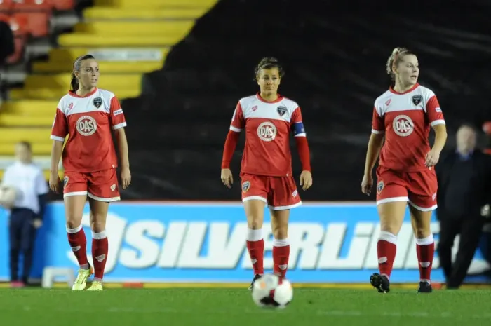 Framed Print : Champions Clash: Bristol Academy Women FC vs. FC Barcelona at Ashton Gate Framed Print : Champions Clash: Bristol Academy Women FC vs. FC Barcelona at Ashton Gate