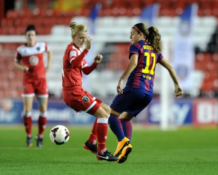 Framed Print : Champions League Showdown: Sophie Ingle vs. Alexia Putellas at Ashton Gate