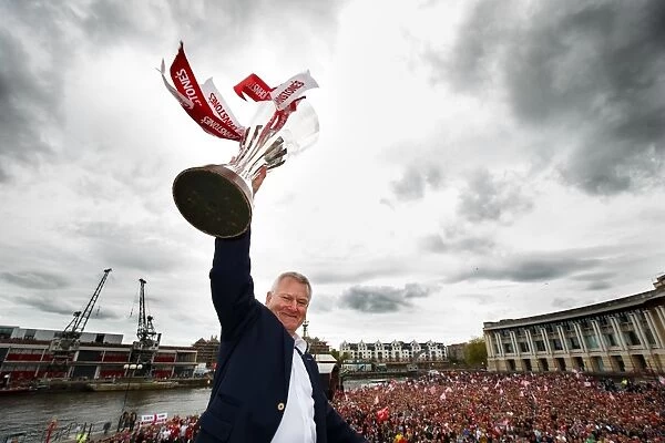 Champions Triumph: Throngs Gather for Bristol City FC Open Top Bus Parade