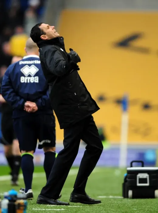 Framed Print : Championship Clash: Gus Poyet vs. Bristol City - Brighton, January 14, 2012 Framed Print : Championship Clash: Gus Poyet vs. Bristol City - Brighton, January 14, 2012