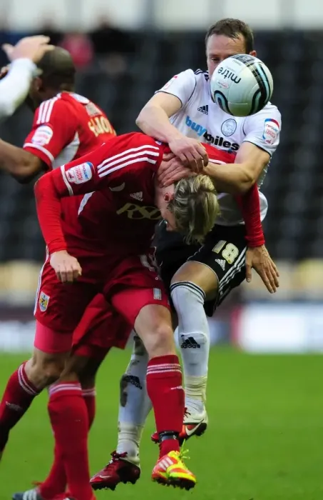 Framed Print : Championship Football: Derby County's Ben Davies Fouls Martyn Woolford of Bristol City - 10th December 2011