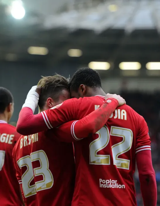 Framed Print : Championship Glory: Bryan and Kodjia's Embrace - Bristol City's Historic Victory over Bolton Wanderers (19 March 2016) Framed Print : Championship Glory: Bryan and Kodjia's Embrace - Bristol City's Historic Victory over Bolton Wanderers (19 March 2016)