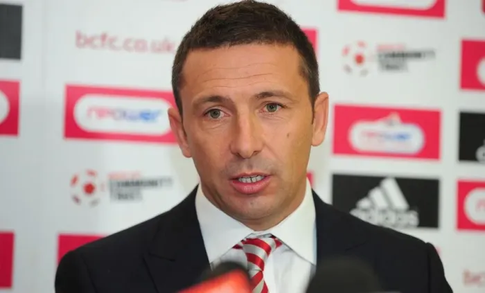 Framed Print : Championship Showdown: Derek McInnes at Ashton Gate Stadium - October 2011 - Football Rivalry in the Championship Framed Print : Championship Showdown: Derek McInnes at Ashton Gate Stadium - October 2011 - Football Rivalry in the Championship