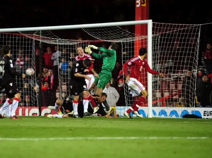 Framed Print : Championship Showdown at Ashton Gate: Jamie McAllister's Precise Corner Seals Victory for Bristol City over Sheffield United - 27 / 11 / 2010 Framed Print : Championship Showdown at Ashton Gate: Jamie McAllister's Precise Corner Seals Victory for Bristol City over Sheffield United - 27 / 11 / 2010