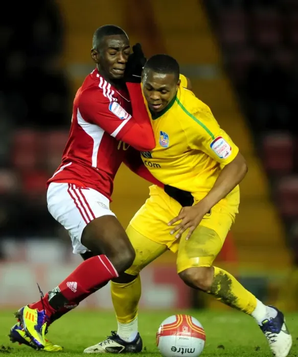 Framed Print : Championship Showdown: Bolasie vs. Dikgacoi Battle - Bristol City's Yannick Bolasie Clashes with Crystal Palace's Kagisho Dikgacoi (14 / 02 / 2012) Framed Print : Championship Showdown: Bolasie vs. Dikgacoi Battle - Bristol City's Yannick Bolasie Clashes with Crystal Palace's Kagisho Dikgacoi (14 / 02 / 2012)