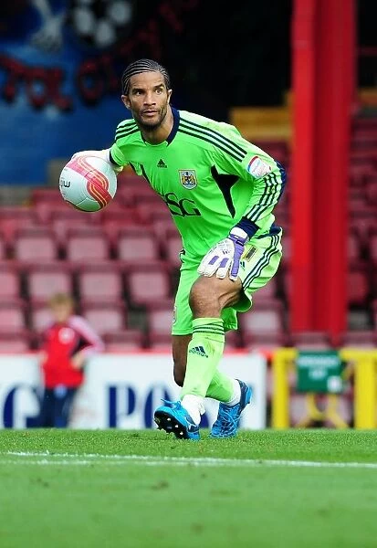 Championship Showdown: David James in Action - Bristol City vs. West Brom, July 30, 2011 (Football: Bristol City's Goalkeeper Battles it Out against West Bromwich Albion)
