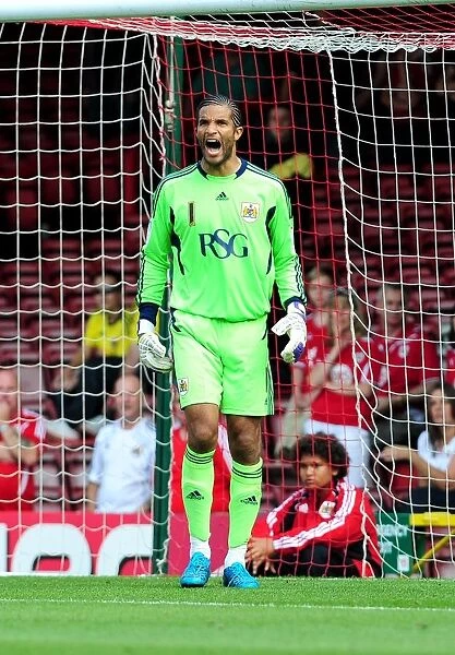 Championship Showdown: David James in Action for Bristol City Against West Brom, July 30, 2011