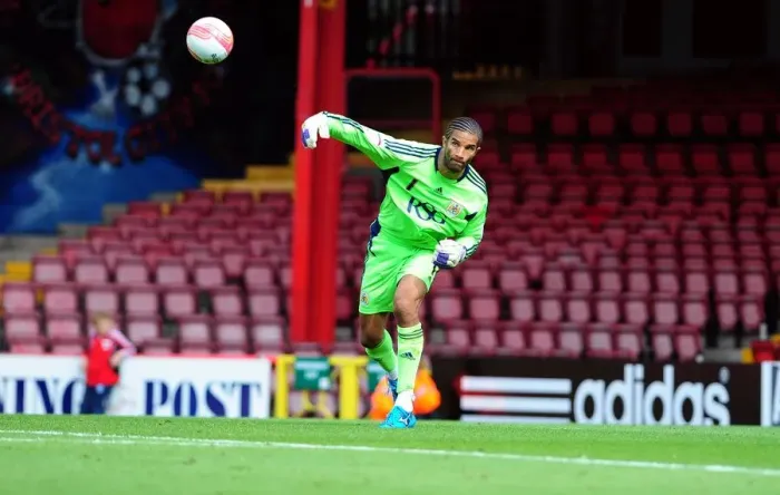 Framed Print : Championship Showdown: David James Dramatic Goalkeeping Performance - Bristol City vs. West Brom, July 30, 2011 (Bristol City v West Bromwich Albion, Football, Championship, Ashton Gate Stadium, England)
