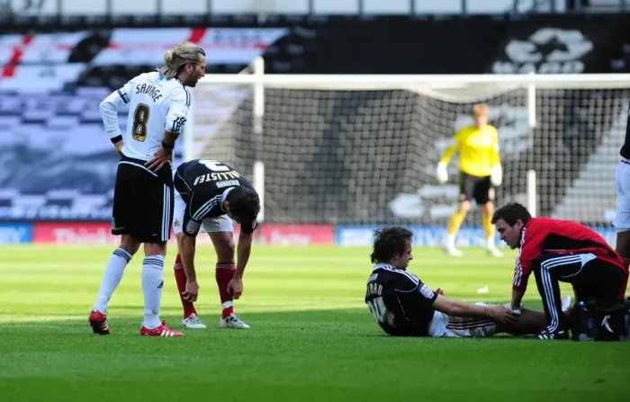 Framed Print : Championship Showdown: Derby County vs. Bristol City - 30th April 2011