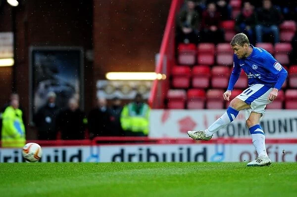 Championship Showdown: Grant McCann Scores Penalty for Peterborough United against Bristol City (December 2012)