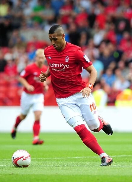 Championship Showdown: Lewis McGugan in Action for Nottingham Forest against Bristol City at The City Ground