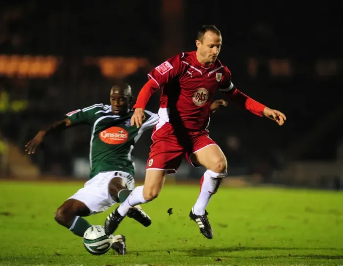 Framed Print : Championship Showdown: Louis Carey vs. Bradley Wright-Phillips - Bristol City vs. Plymouth Argyle, March 16, 2010 Framed Print : Championship Showdown: Louis Carey vs. Bradley Wright-Phillips - Bristol City vs. Plymouth Argyle, March 16, 2010