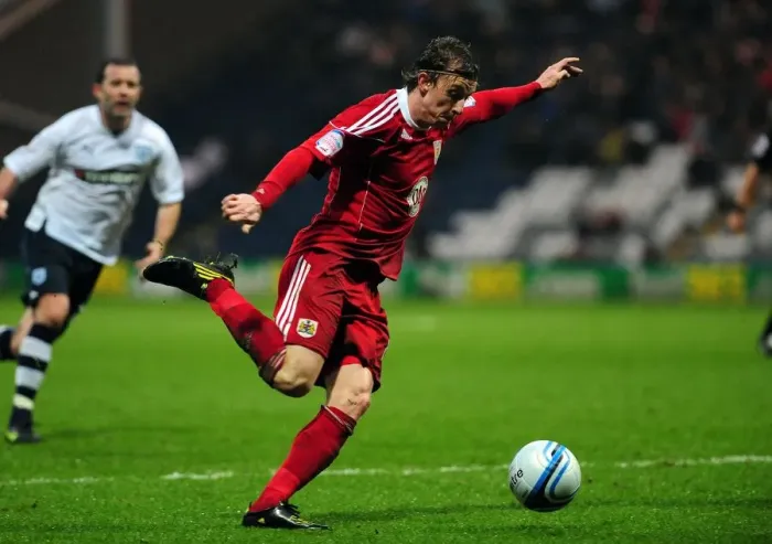 Framed Print : Championship Showdown: Martyn Woolford's Intense Moment at Preston North End (05 / 02 / 2011)
